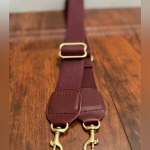 Clare V Adjustable Strap with Gold Hardware in Plum - Brand New